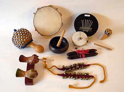 Foto Musikinstrumente aus Afrika und Asien